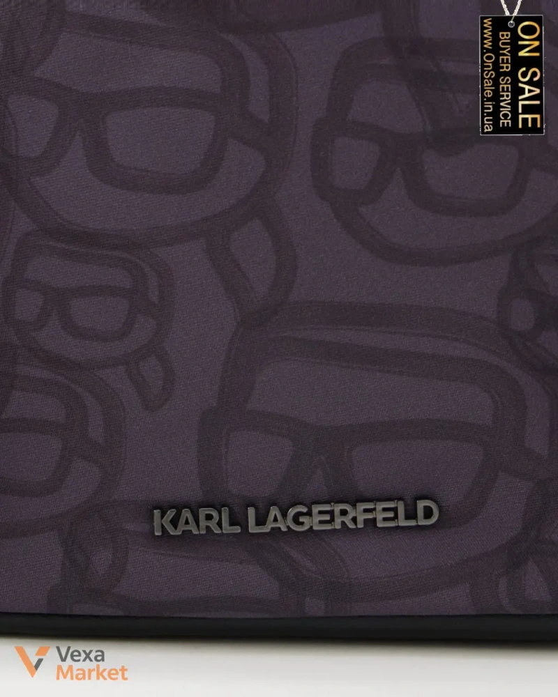 Чоловіча сумка через плече Karl Lagerfeld чорна — фото 4