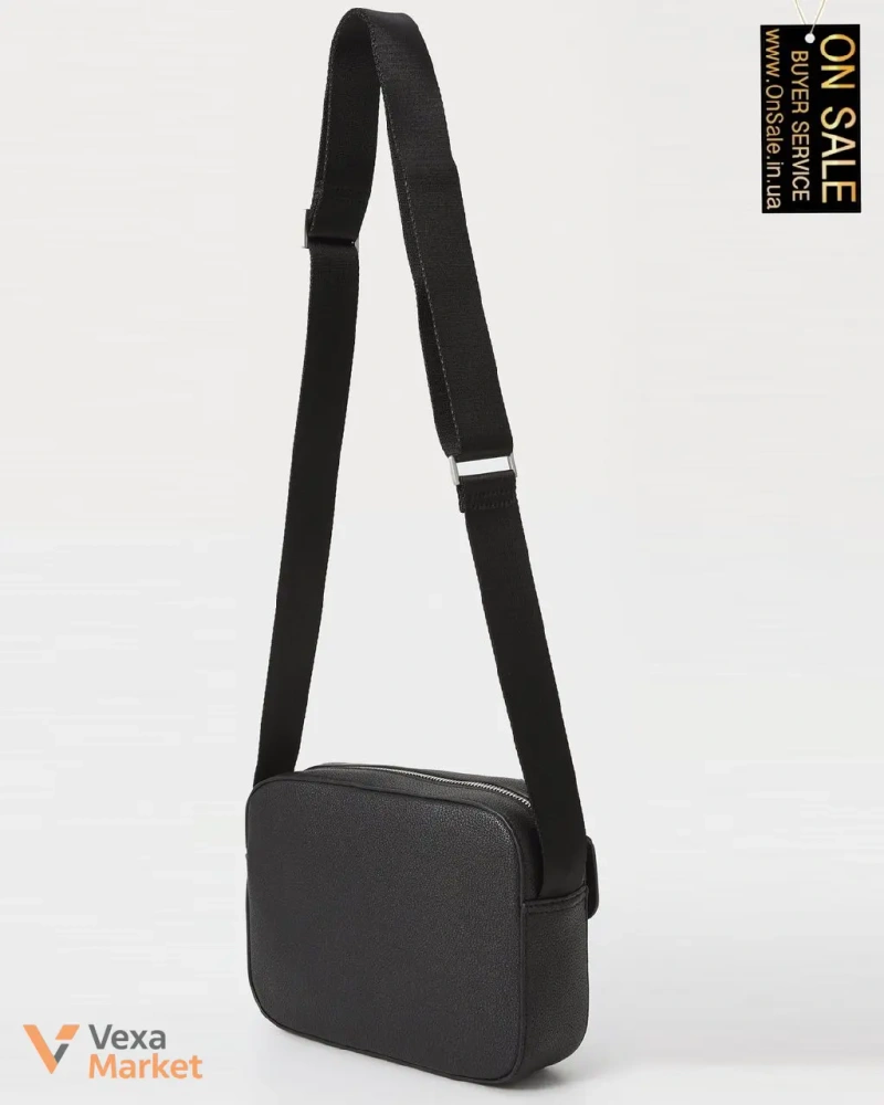 Чоловіча сумка через плече Lacoste REPORTER BAG чорна — фото 2