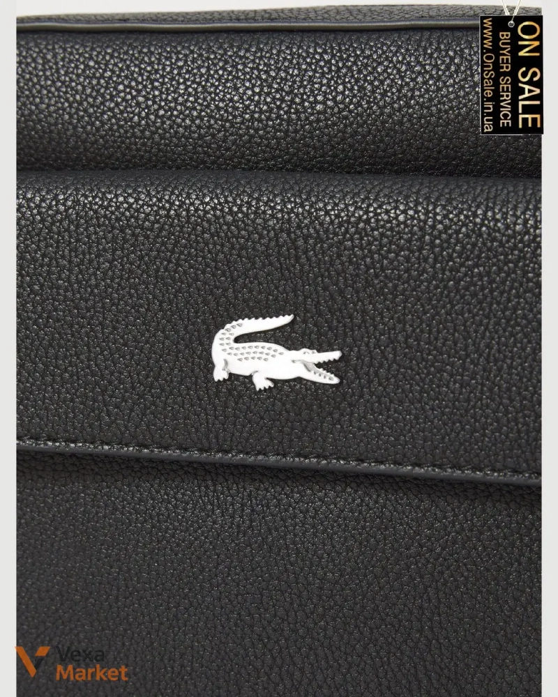 Чоловіча сумка через плече Lacoste REPORTER BAG чорна — фото 4