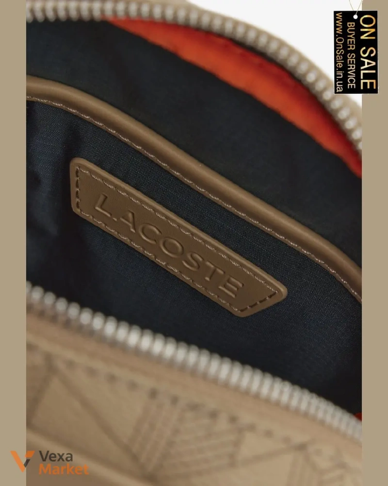 Чоловіча сумка через плече Lacoste з монограмним візерунком — фото 5