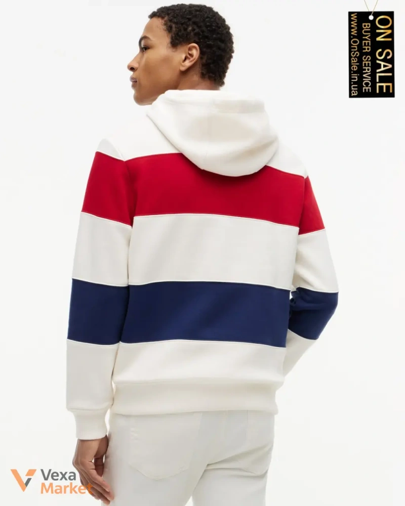Чоловіче худі Tommy Hilfiger з триколірними смугами — фото 4