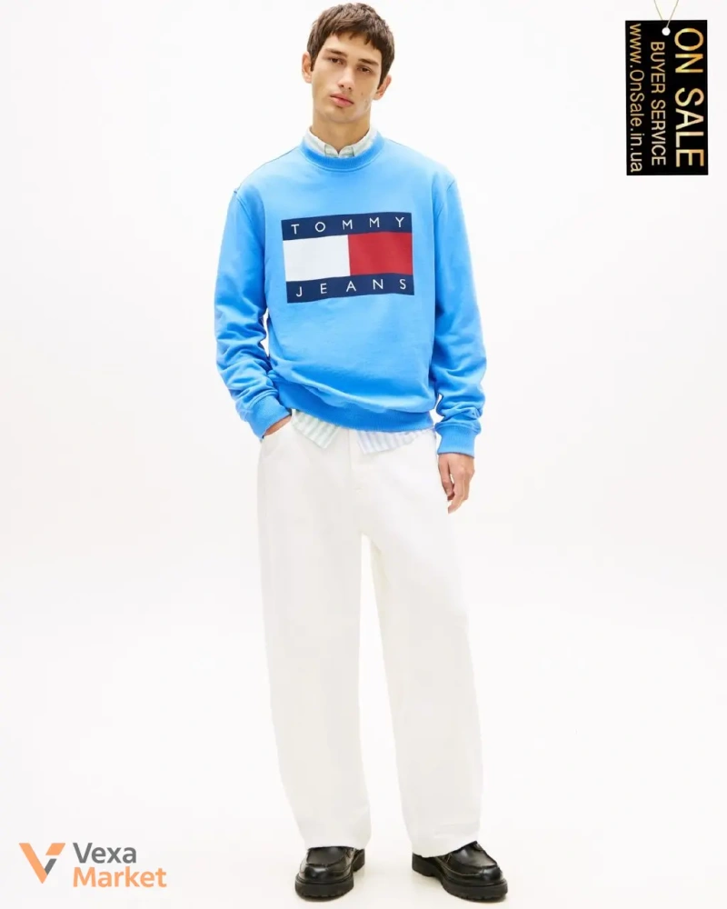 Чоловічий світшот Tommy Hilfiger з логотипом-прапором — фото 2