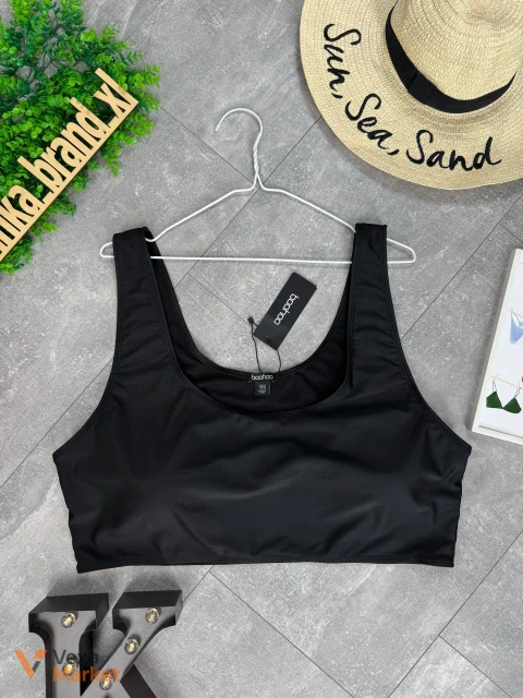Чорний топ від купальника Boohoo UK 24
