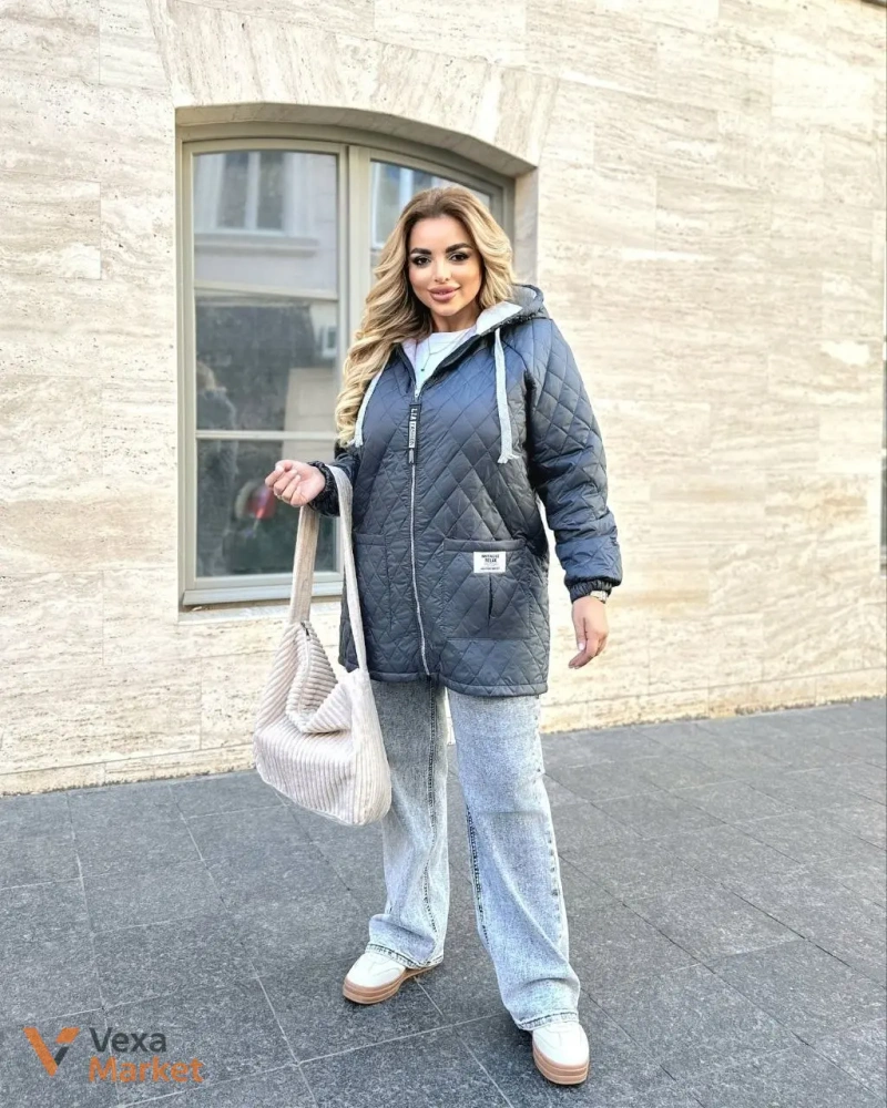 Демісезонна стьобана куртка з синтепону — фото 3