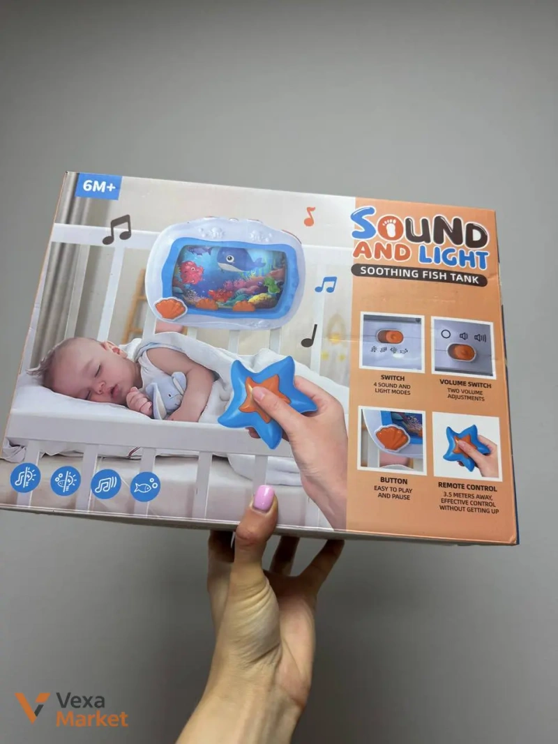 Дитяча музична іграшка-нічник "Sound and Light Soothing Fish Tank" на ліжечко — фото 2