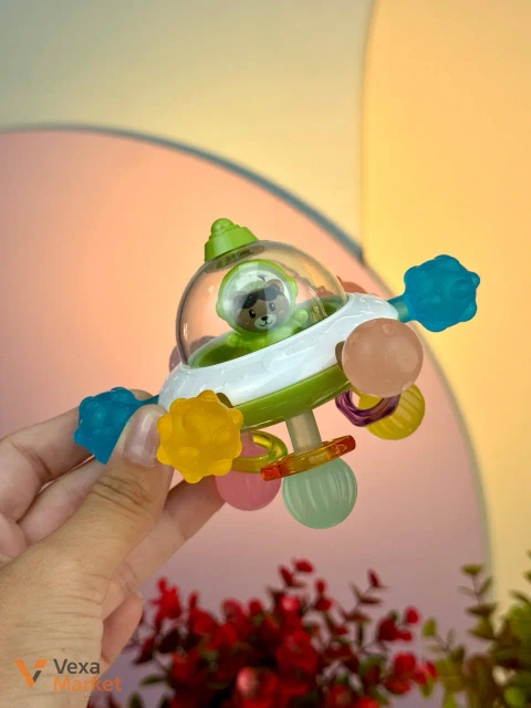 Дитяче брязкальце "Space Spinning Flying Saucer" з прорізувачами
