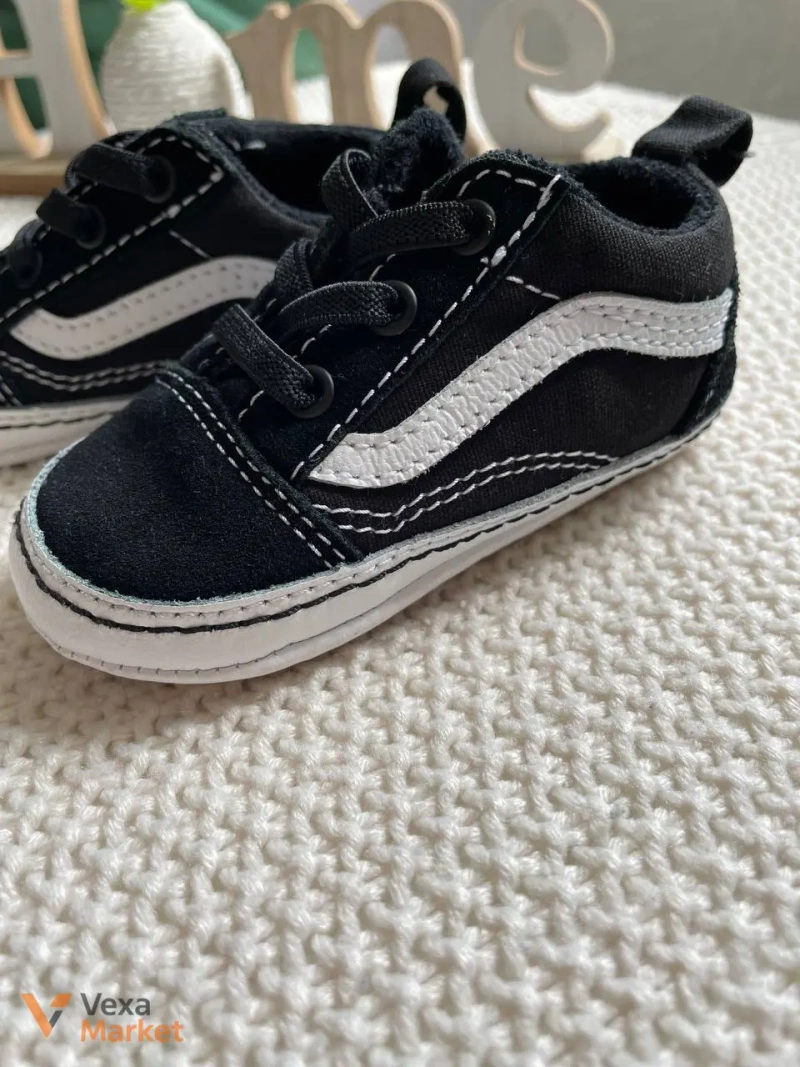 Дитячі пінетки Vans Old Skool чорні розмір 19 (10.5 см) — фото 3
