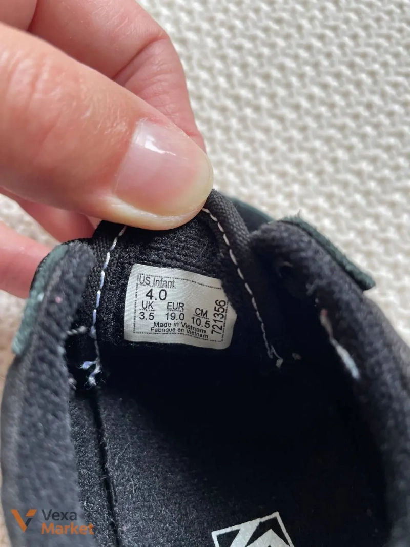 Дитячі пінетки Vans Old Skool чорні розмір 19 (10.5 см) — фото 5