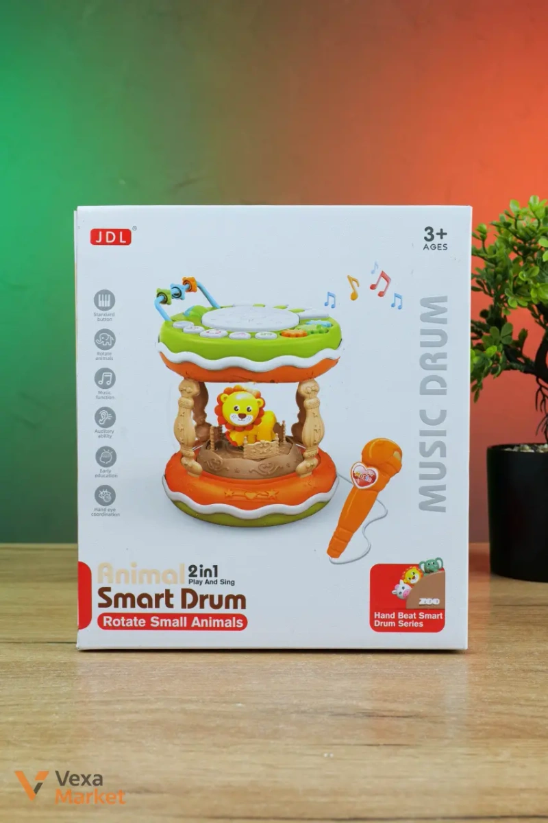 Дитячий музичний центр JDL "Animal Smart Drum" з мікрофоном — фото 2