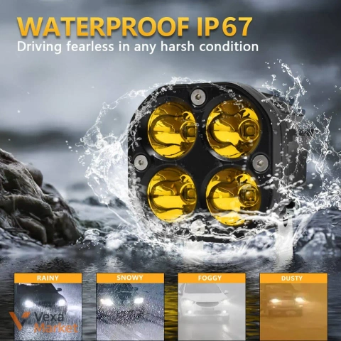 Дополнительные фары 40W водонепроницаемые IP67 (комплект 2 шт)