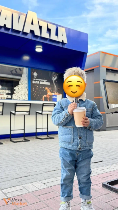 Джинсова куртка Zara на шерпі для хлопчика, розмір 104