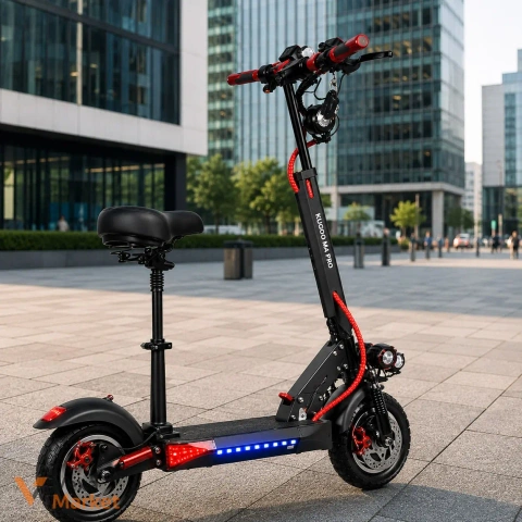 Електросамокат Kugoo Kirin M4 Pro 500 Вт чорний з сидінням