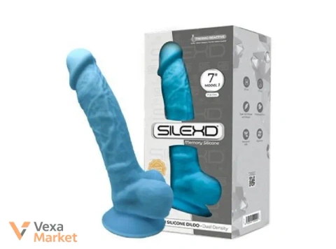 Фалоімітатор SILEXD Johnny Blue двошаровий 17.8 см