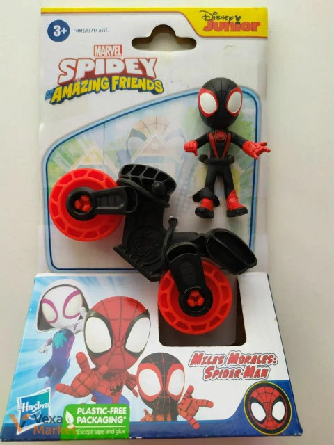 Фигурка Спайдермен Майлз Моралес с мотоциклом Marvel Spidey and His Amazing Friends