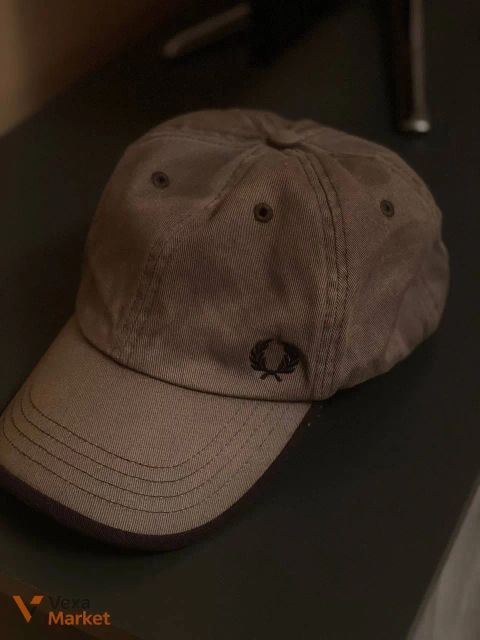Fred Perry кепка коричневая/бежевая