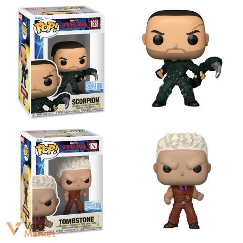 Funko Pop! Spider-Man Scorpion 1628 & Tombstone 1629