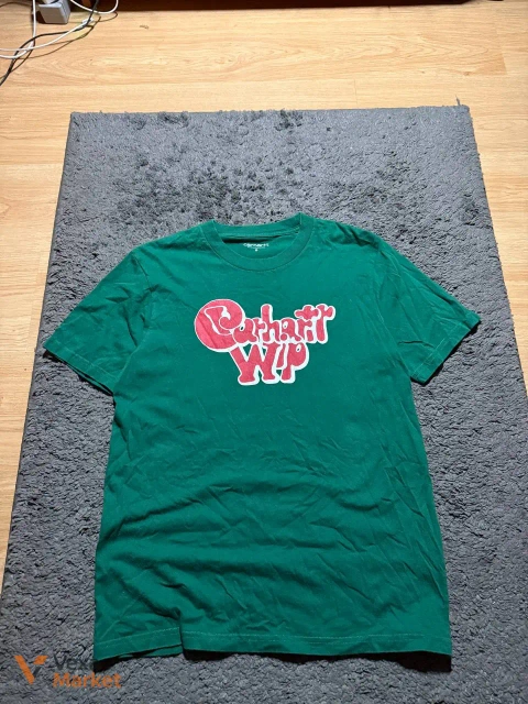 Футболка Carhartt WIP зелена розмір S