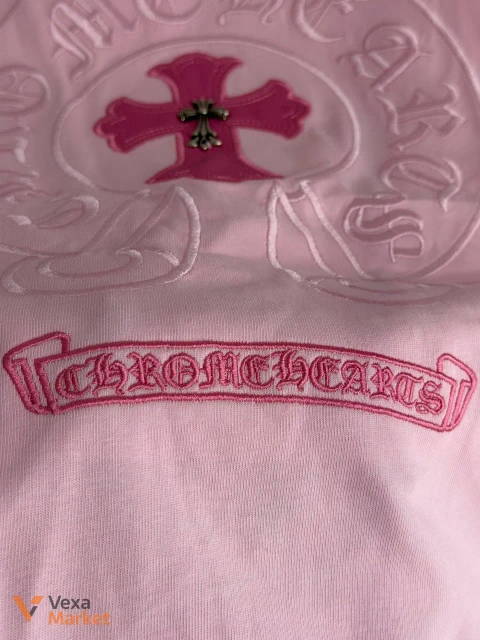 Футболка Chrome Hearts рожева 100% котон