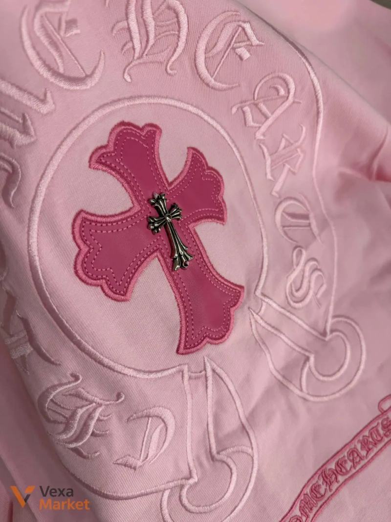 Футболка Chrome Hearts рожева 100% котон — фото 3