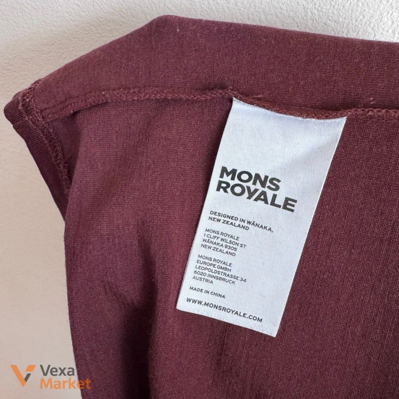 Футболка Mons Royale Icon Merino Air-Con L бордова — фото 8
