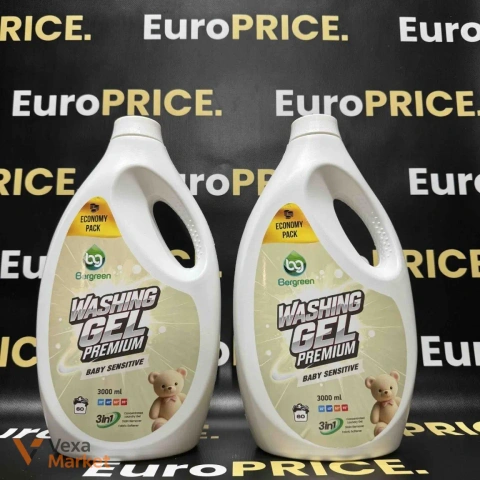 Гель для прання дитячих речей Bergreen Baby Sensitive Premium 3000 мл