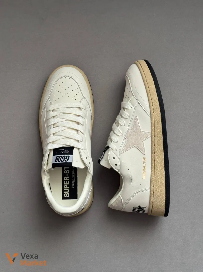 Golden Goose White Beige шкіра 36-44 — фото 5