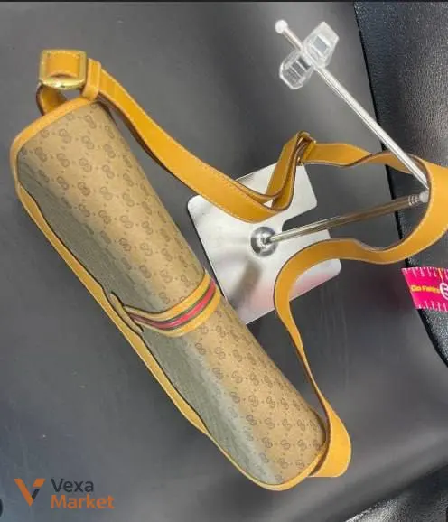 Gucci Micro GG Supreme Web Sherry Line Bag PVC Beige with Yellow Leather Trim — фото 3