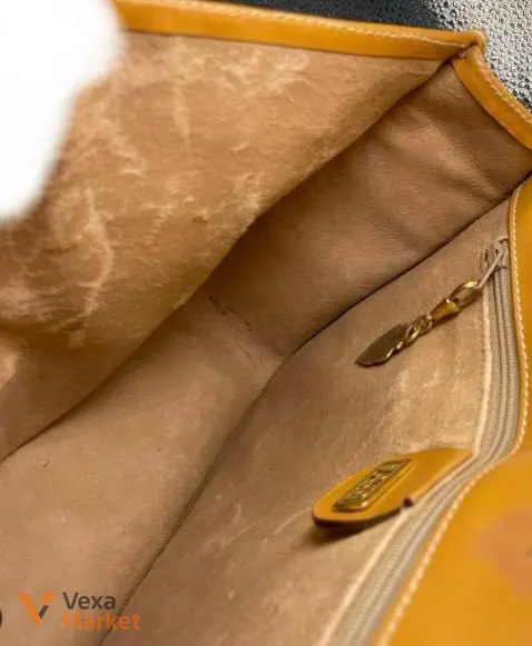 Gucci Micro GG Supreme Web Sherry Line Bag PVC Beige with Yellow Leather Trim — фото 8