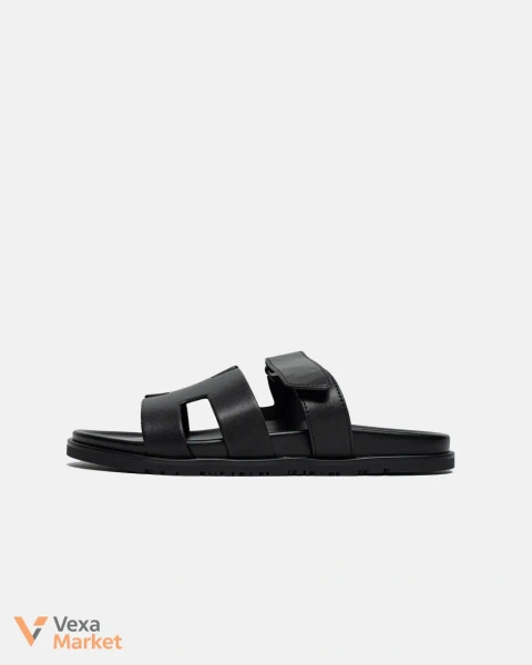 Hermes Chepre Black шкіряні сандалі