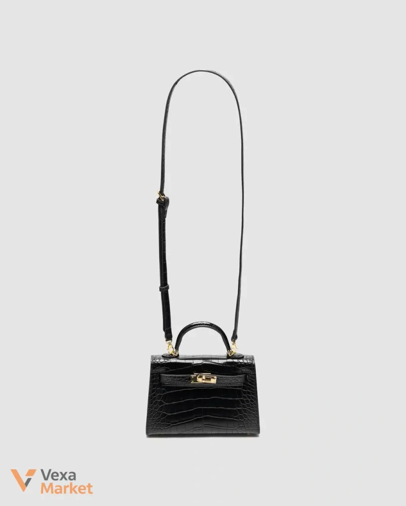 Hermes Kelly 20 Mini II Alligator Black/Gold — фото 6