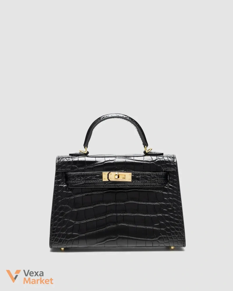 Hermes Kelly 20 Mini II Alligator Black/Gold — фото 7