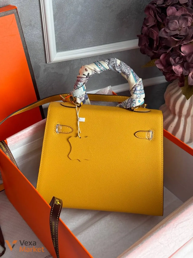 Hermes Kelly Camel сумка жіноча шкіряна 25 х 19 х 10 см — фото 4