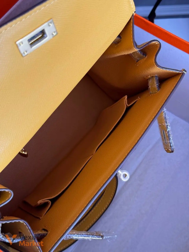 Hermes Kelly Camel сумка жіноча шкіряна 25 х 19 х 10 см — фото 9