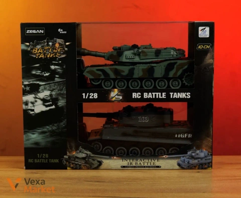 Іграшкові радіокеровані танки ZEGАN Battle Tanks 1:28 з аудіоефектами