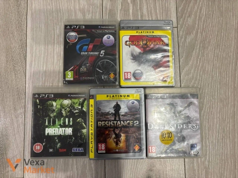 Ігри для PlayStation 3: Gran Turismo 5, God of War, Aliens vs. Predator, Resistance 2, Darksiders