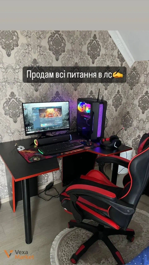 Ігровий комп'ютерний стіл з кріслом