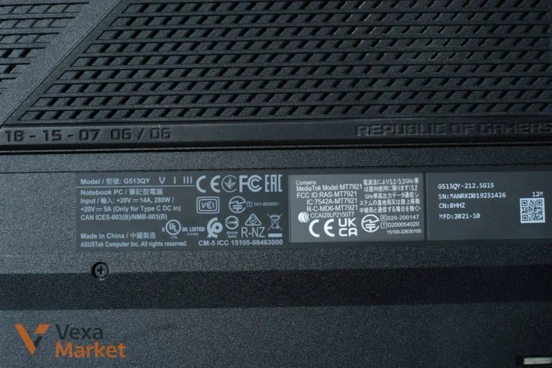 Ігровий ноутбук ASUS ROG Strix G513QY (Advantage Edition) Ryzen 9 5900HX, RX 6800M, 32GB RAM, 1TB SSD, 300Hz — фото 8
