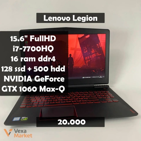 Ігровий ноутбук Lenovo Legion Y520-15IKBM Intel Core i7-7700HQ/16GB DDR4/SSD 128GB + HDD 500GB/NVIDIA GeForce GTX 1060 Max-Q 6GB