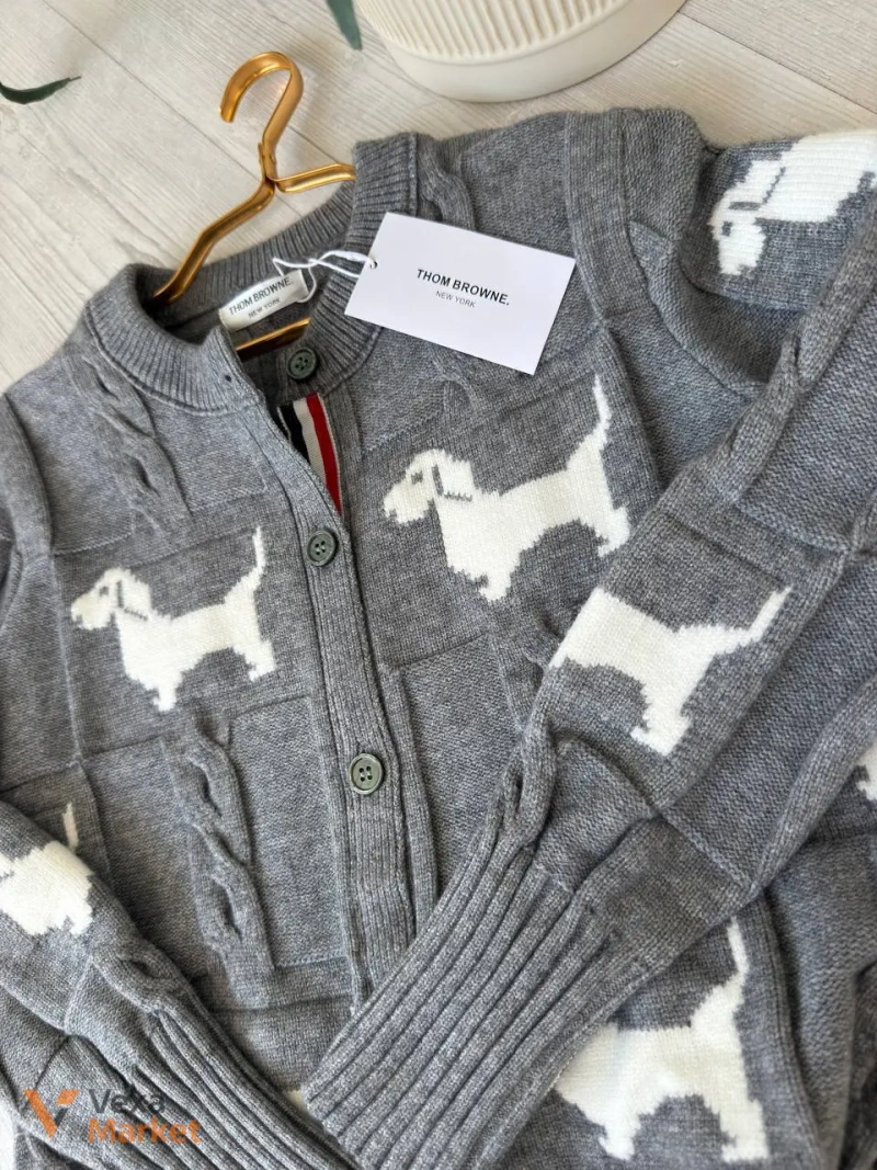 Кардиган Thom Browne універсального розміру з принтом такс — фото 5