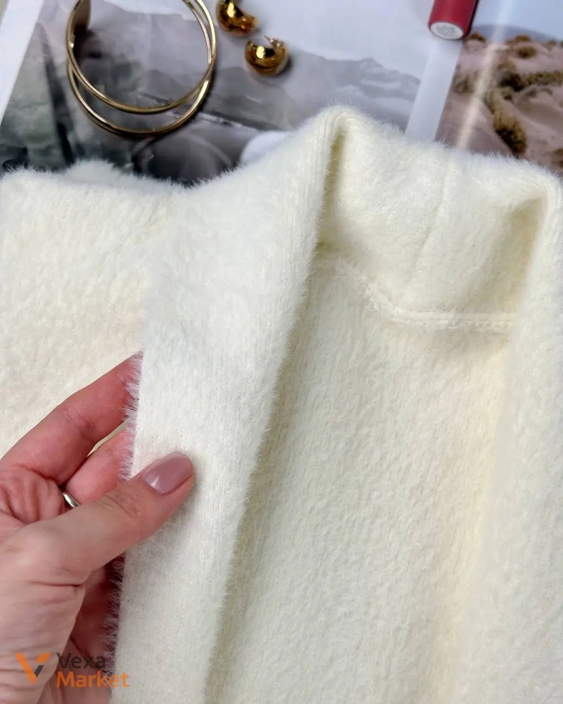 Кардиган жіночий молочний one size (42–48) Туреччина — фото 4