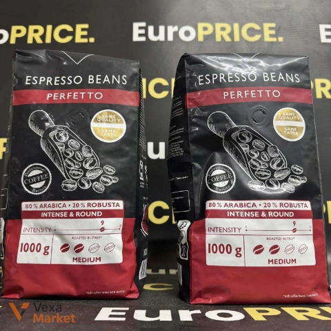 Кава в зернах Rioba Perfetto Espresso Beans 1кг 80% Арабіка 20% Робуста