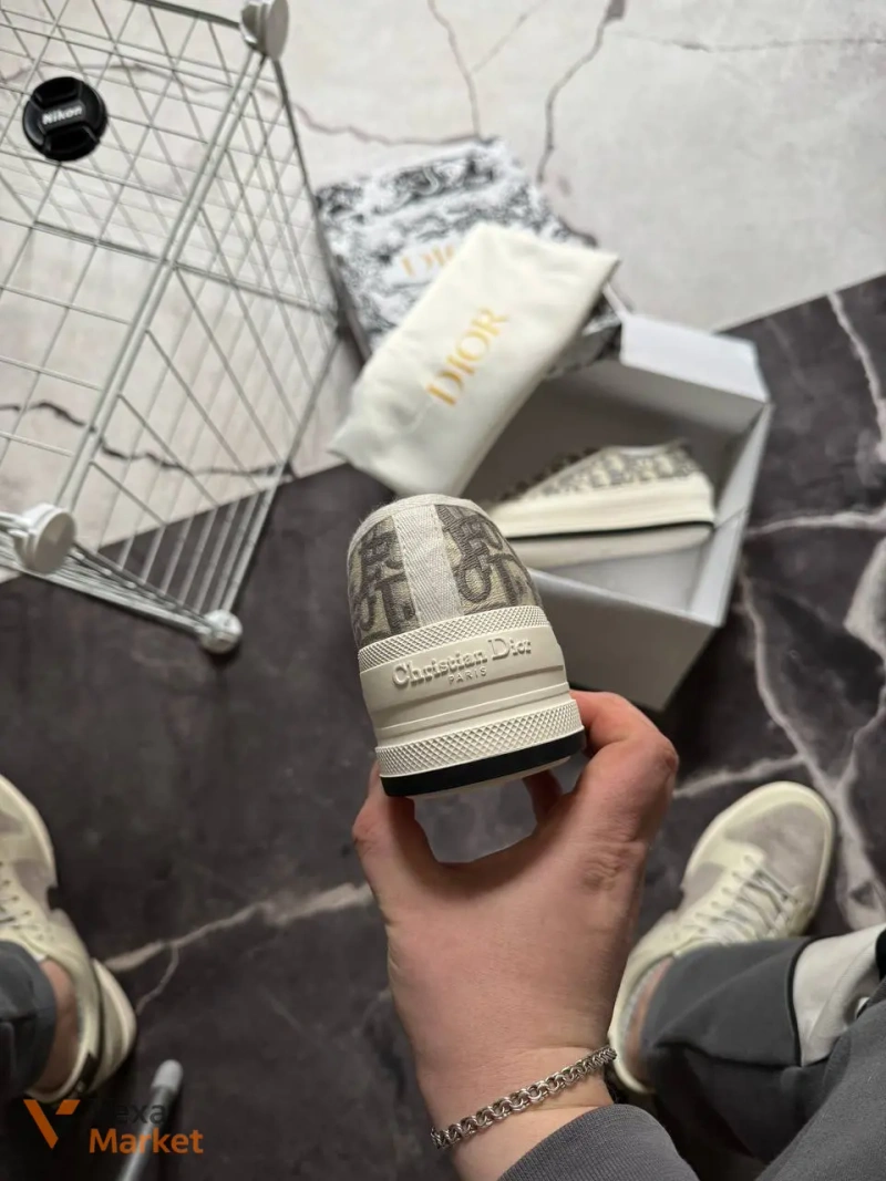 Кеди Dior B23 White Grey Platform Premium — фото 3