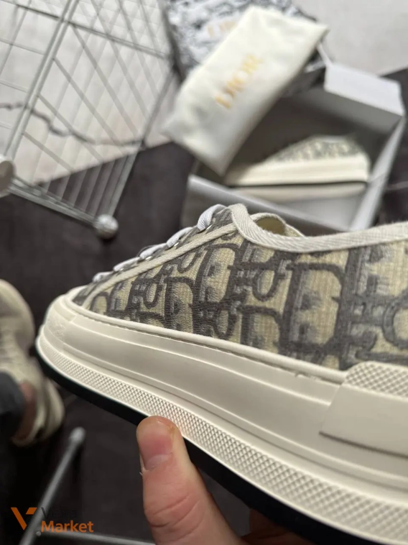 Кеди Dior B23 White Grey Platform Premium — фото 8
