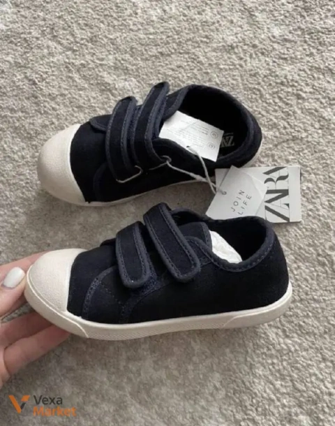 Кеди ZARA 21 р. натуральний замш, липучки, memory foam