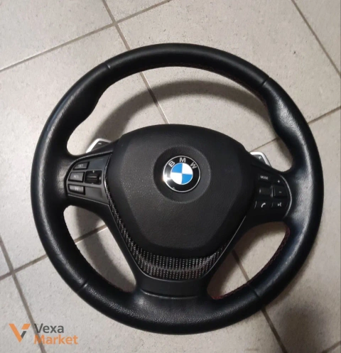 Кермо BMW для F20-F36, карбонова вставка, червоний шов