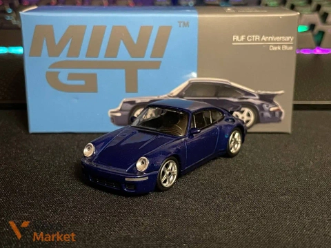 Колекційна модель Mini GT Porsche 911 RUF Dark Blue