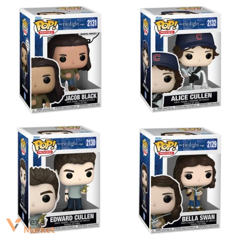 Колекційні фігурки Funko Pop! The Twilight Saga: Jacob Black, Alice Cullen, Edward Cullen, Bella Swan