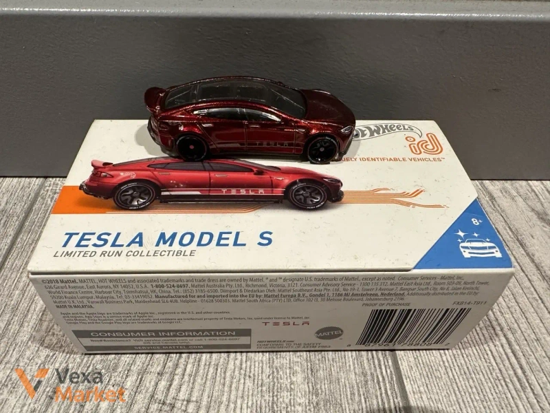 Колекційні моделі Hot Wheels ID Bugatti Chiron, Nissan Skyline GT-R (R33) HKS, Tesla Model S — фото 2