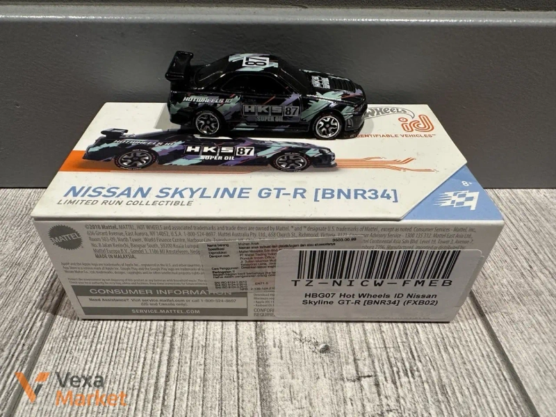 Колекційні моделі Hot Wheels ID Bugatti Chiron, Nissan Skyline GT-R (R33) HKS, Tesla Model S — фото 4