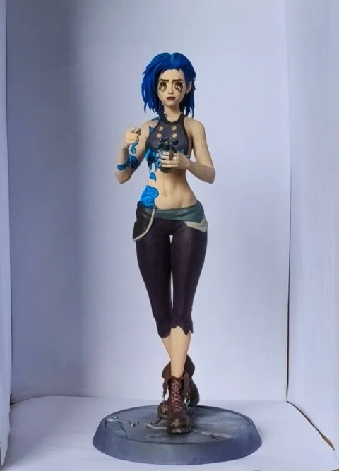Коллекционная фигурка Джинкс (Jinx) из Arcane, ручная роспись
